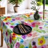Toile cirée aux fleurs colorées