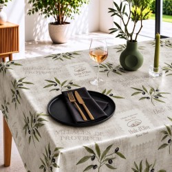 Toile cirée aux branches d’olivier