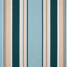 Tissu enduit à larges rayures bleu turquoise