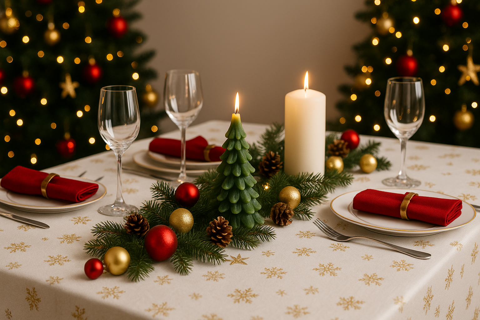 Nappes et tissus de Noël – Ambiance festive et élégante